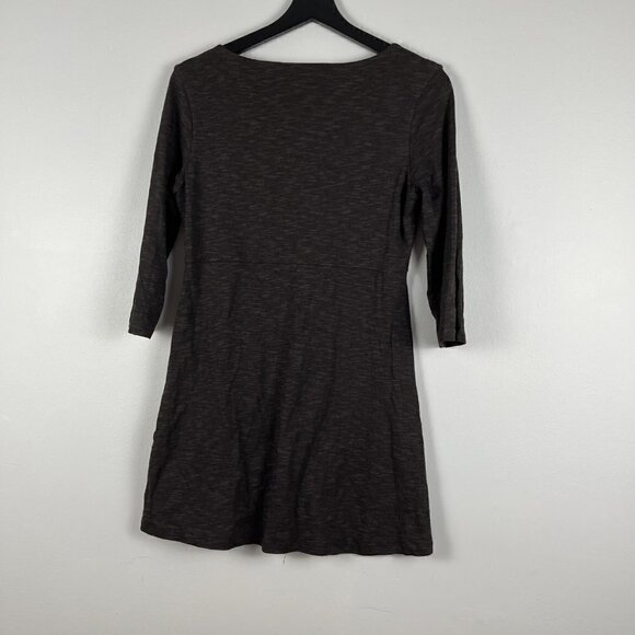 Horny Toad jersey dress 3/4 sleeves charcoal size small - Picture 2 of 8